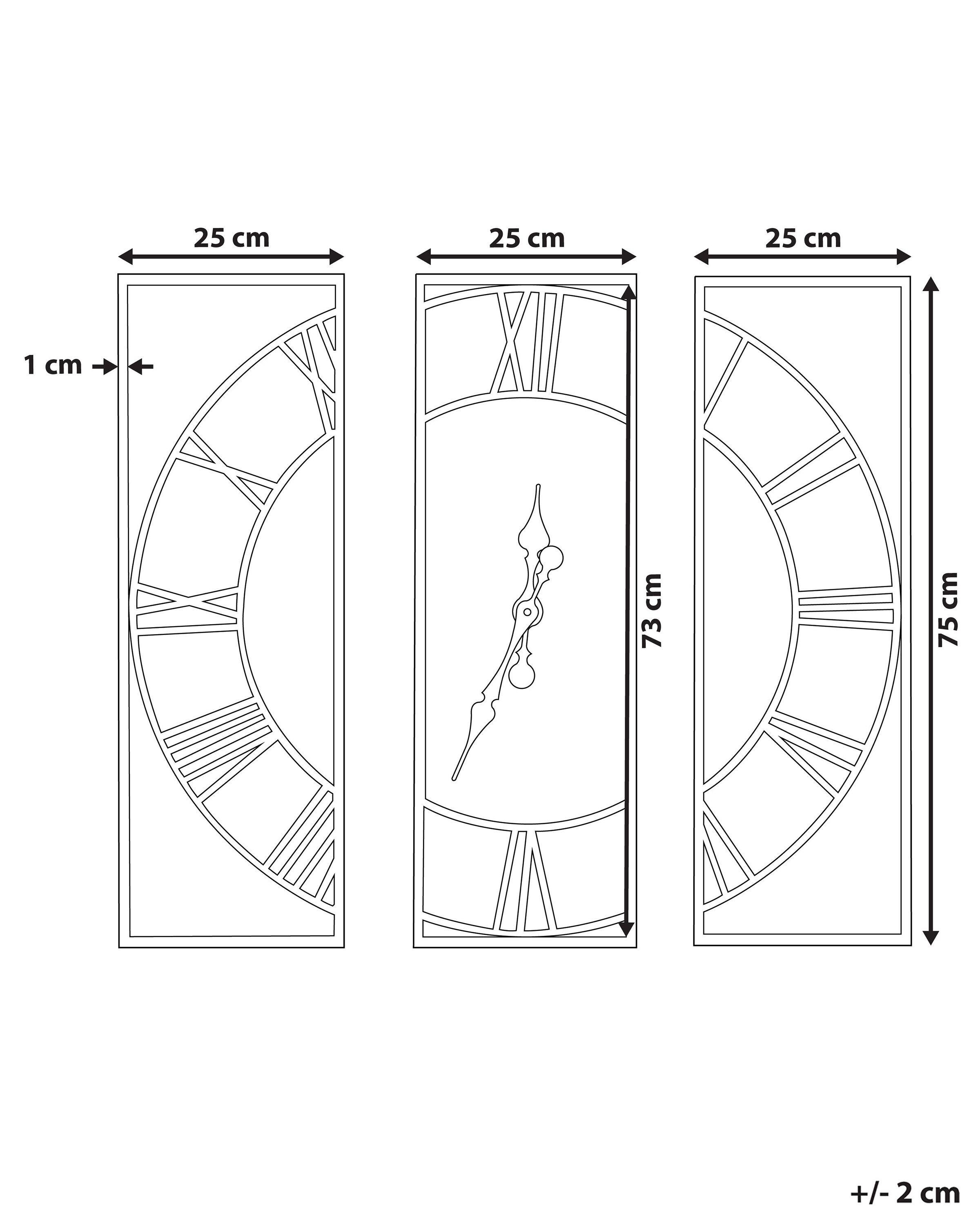 Beliani Wanduhr aus Tannenholz Rustikal COATLAN  