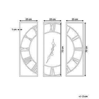 Beliani Wanduhr aus Tannenholz Rustikal COATLAN  