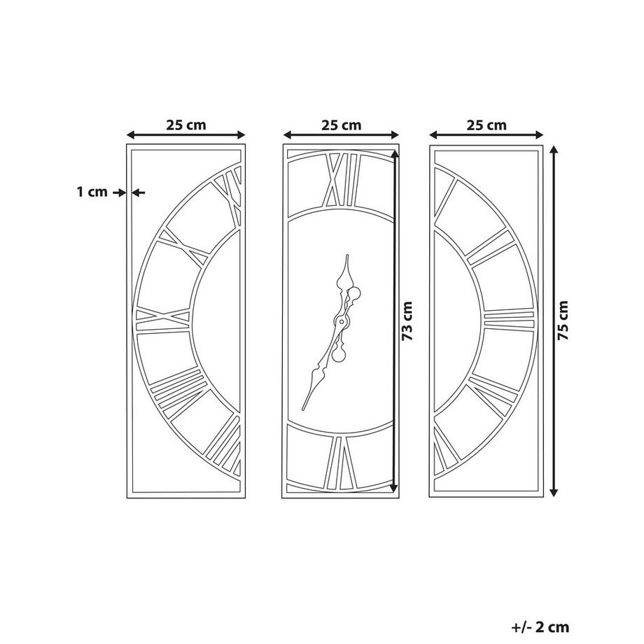 Beliani Orologio da parete en Legno di abete Rustico COATLAN  