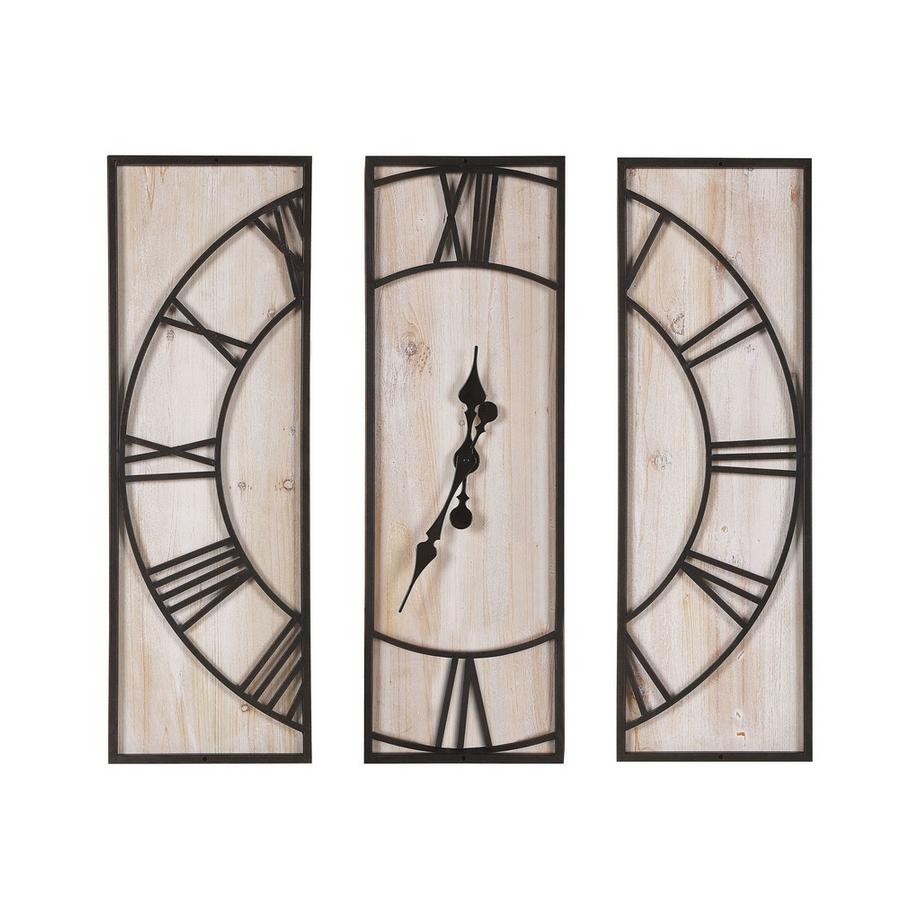 Beliani Orologio da parete en Legno di abete Rustico COATLAN  