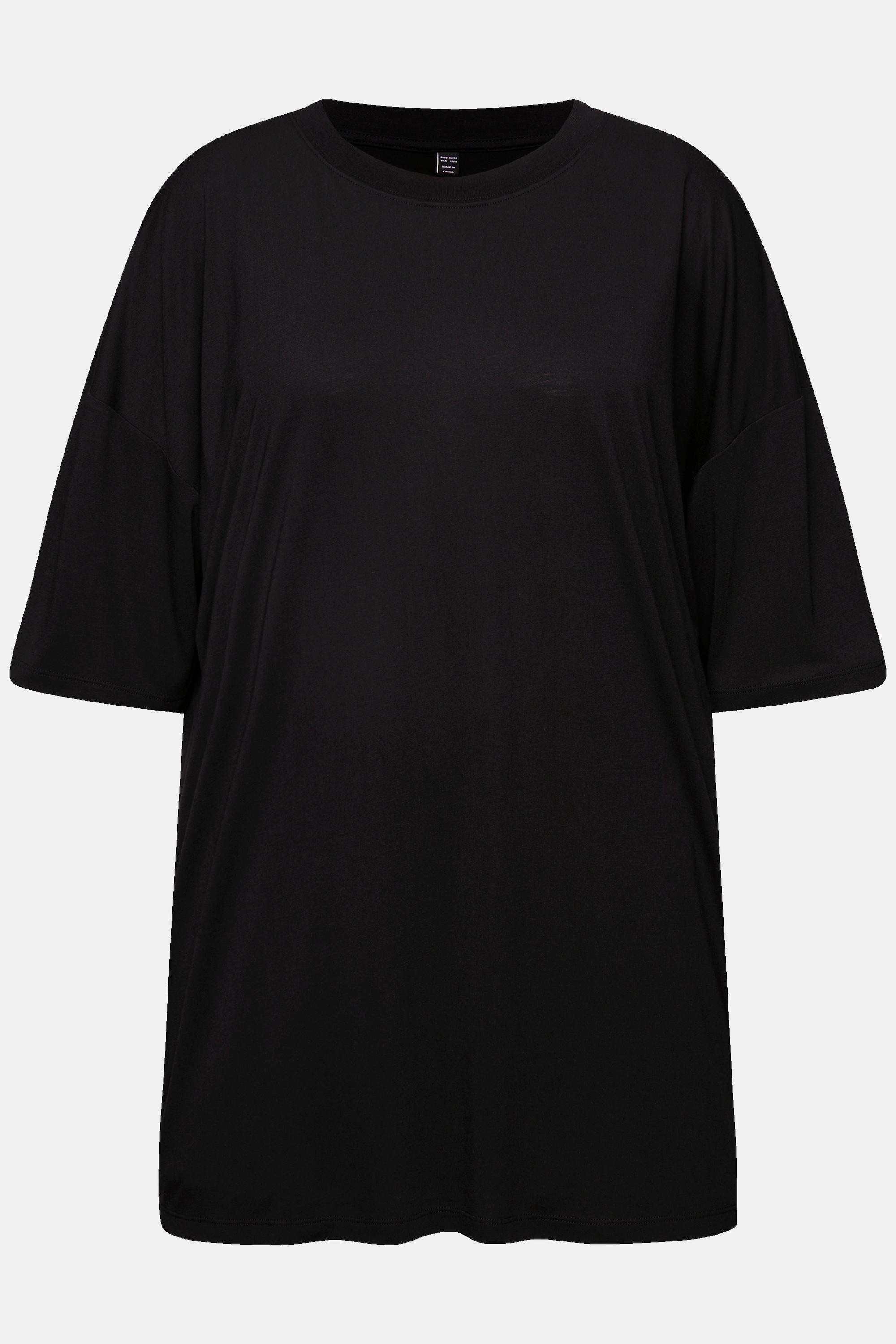 Ulla Popken  T-shirt oversize antibactérien, col rond et manches courtes 