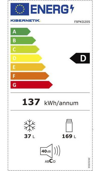 Kibernetik Réfrigérateur-congélateur FSP 92 litres ( B ) Congélateur combiné FSP 205 litres ( D )  