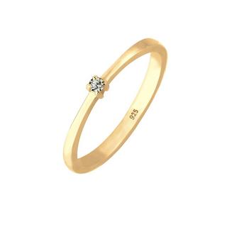 Elli  Bague Solitaire Classique Cristal 