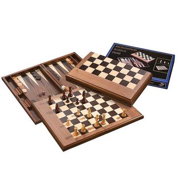 Spiele Schach-Backgammon-Dame-Set, Feld 50mm
