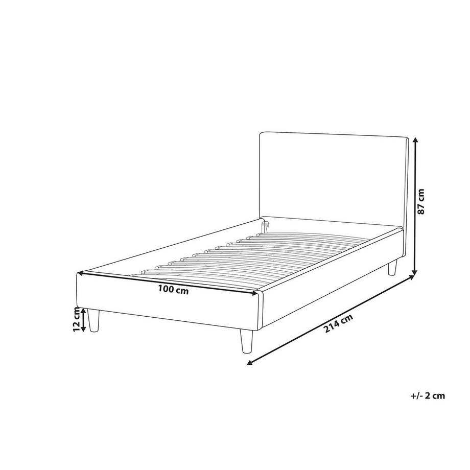 Beliani Revêtement de cadre de lit en Velours FITOU  