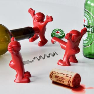 Mikamax Ouvre-bouteille et ouvre-vin - Happy Men  