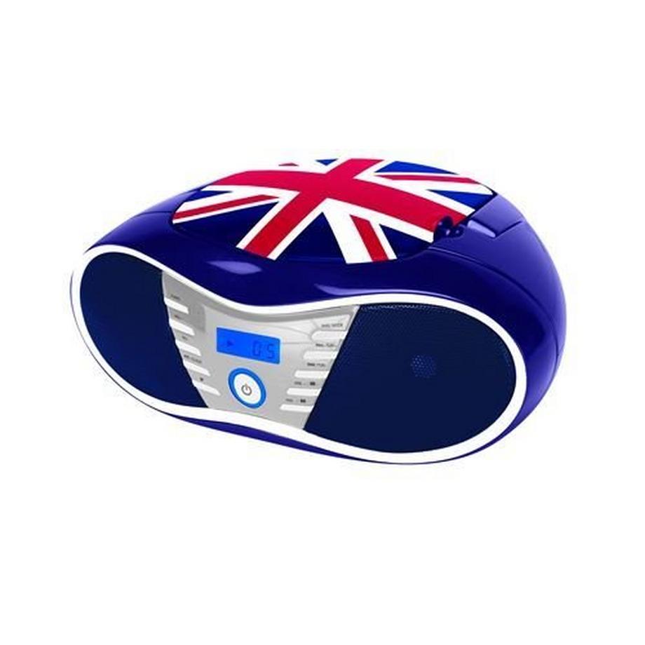 bigben  Lecteur Radio CD MP3  Interactive Union Jack Bleu 
