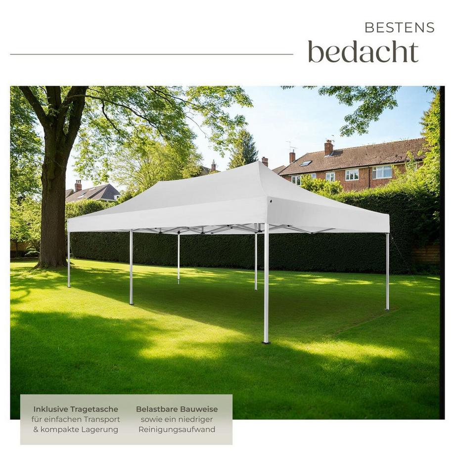 Tectake Pavillon Viola 6 x 3 m, mit Aluminiumgestell wasserdicht  