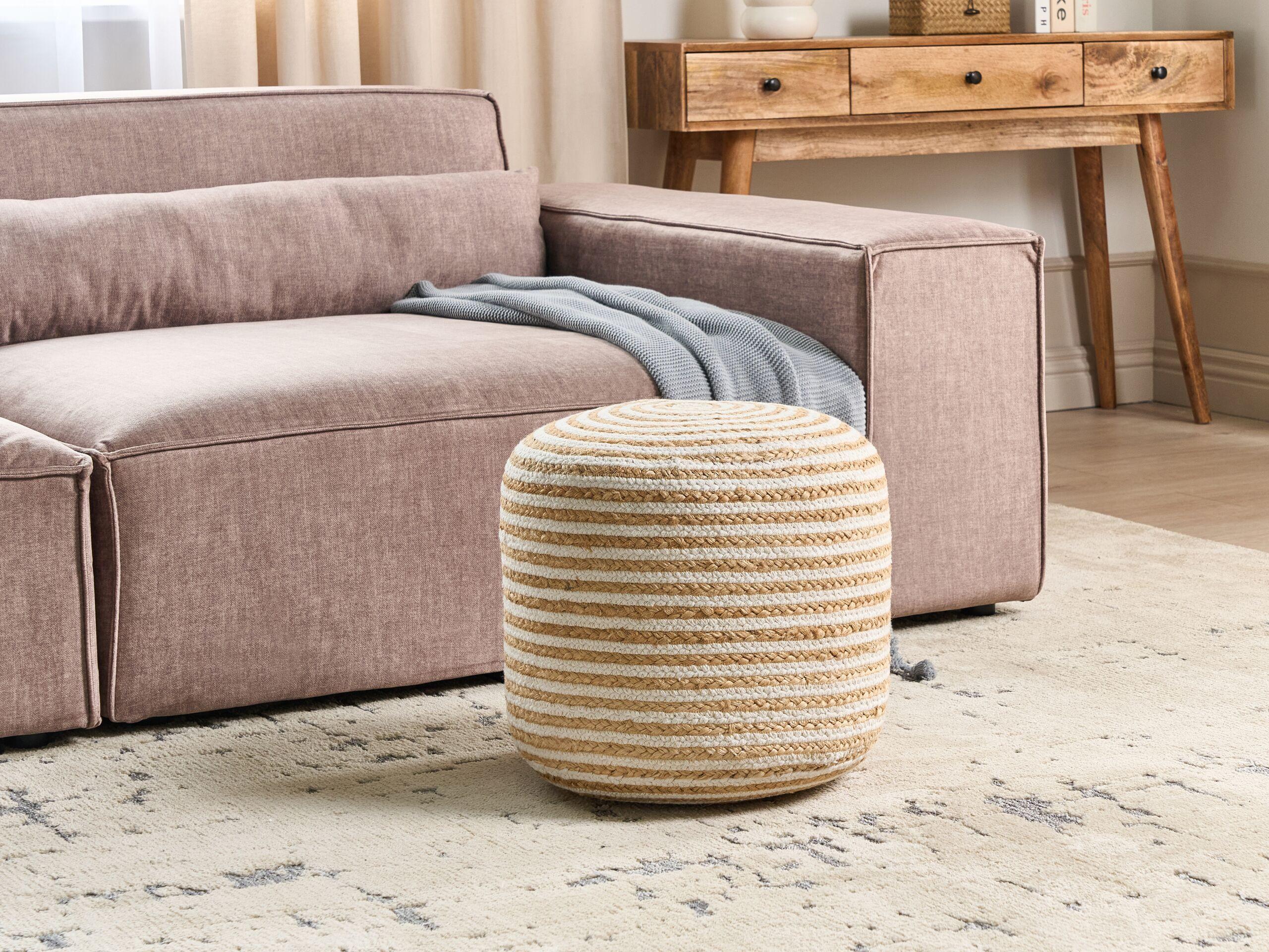 Beliani Pouf en Jute Boho RESAFA  