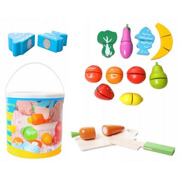 Giocattoli in legno - frutta e verdura - 14 parti