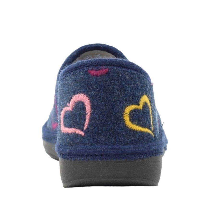 Lunar Chaussons Joyful à motifs de cœurs brodés  
