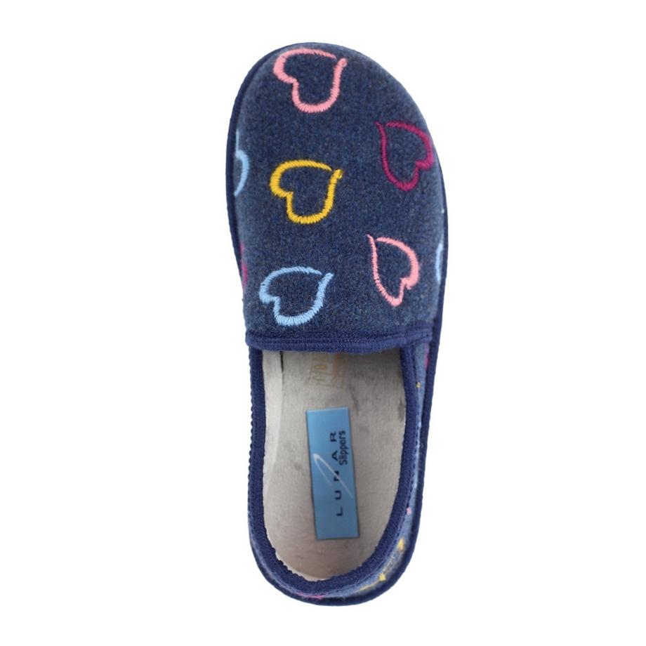 Lunar Chaussons Joyful à motifs de cœurs brodés  