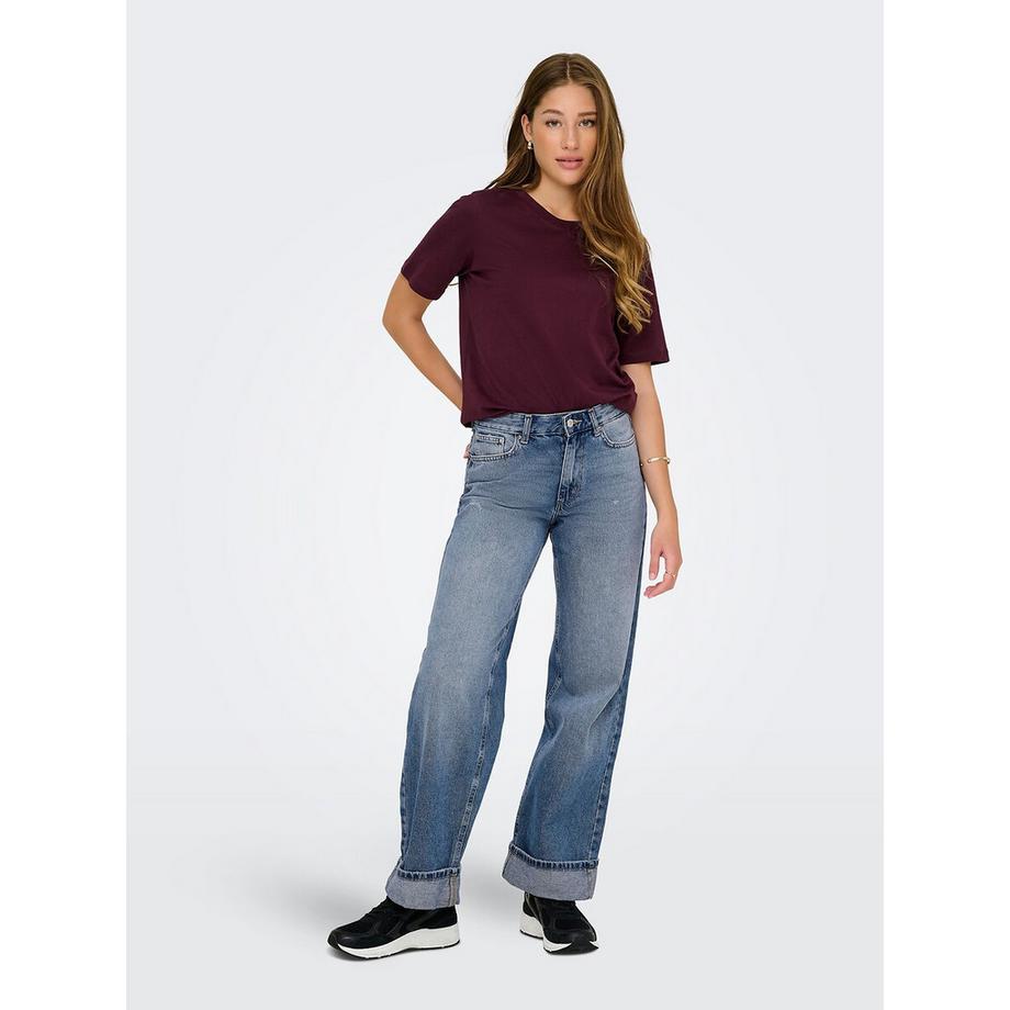 ONLY Jean large avec rebords  
