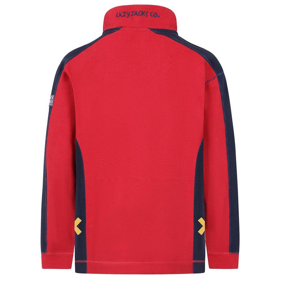 Lazy Jacks Piqué Kontrasteinsatz Sweatshirt  