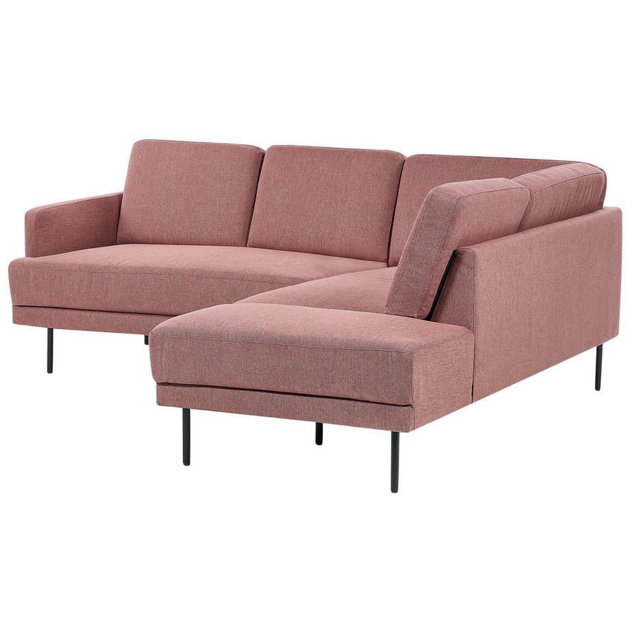 Beliani Canapé d'angle gauche en Tissu Minimaliste BREDA  