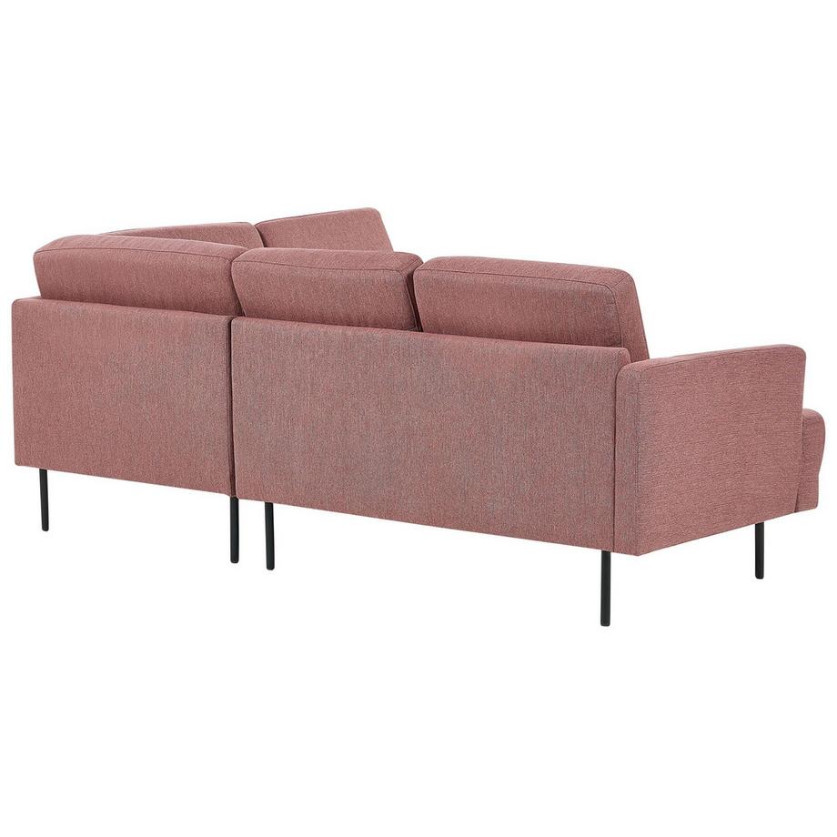 Beliani Canapé d'angle gauche en Tissu Minimaliste BREDA  