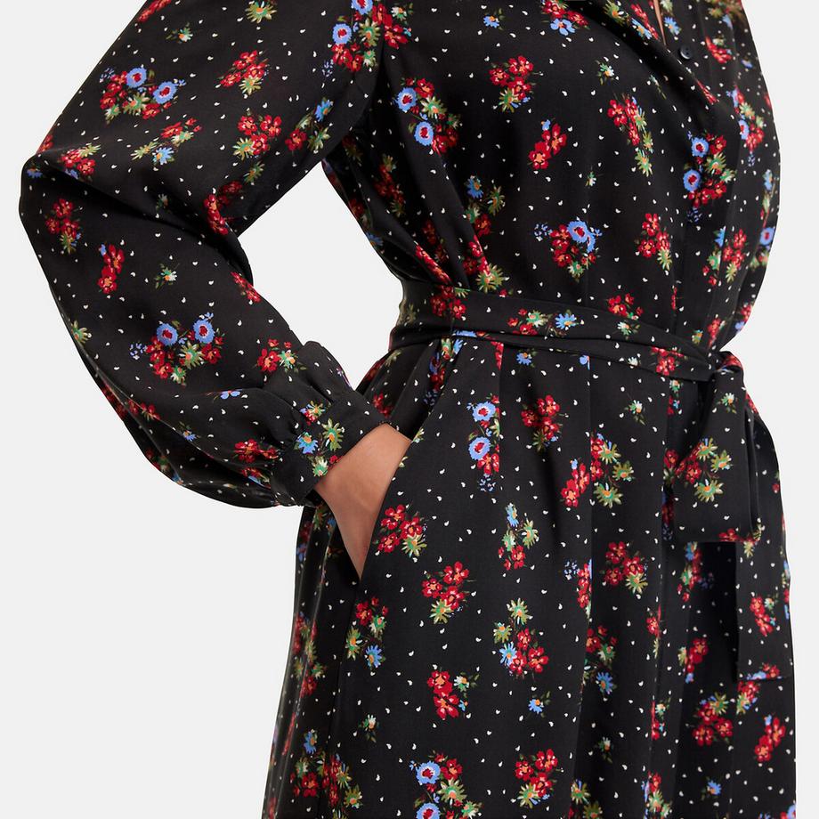 La Redoute Collections Robe longue imprimé floral à manches longues  