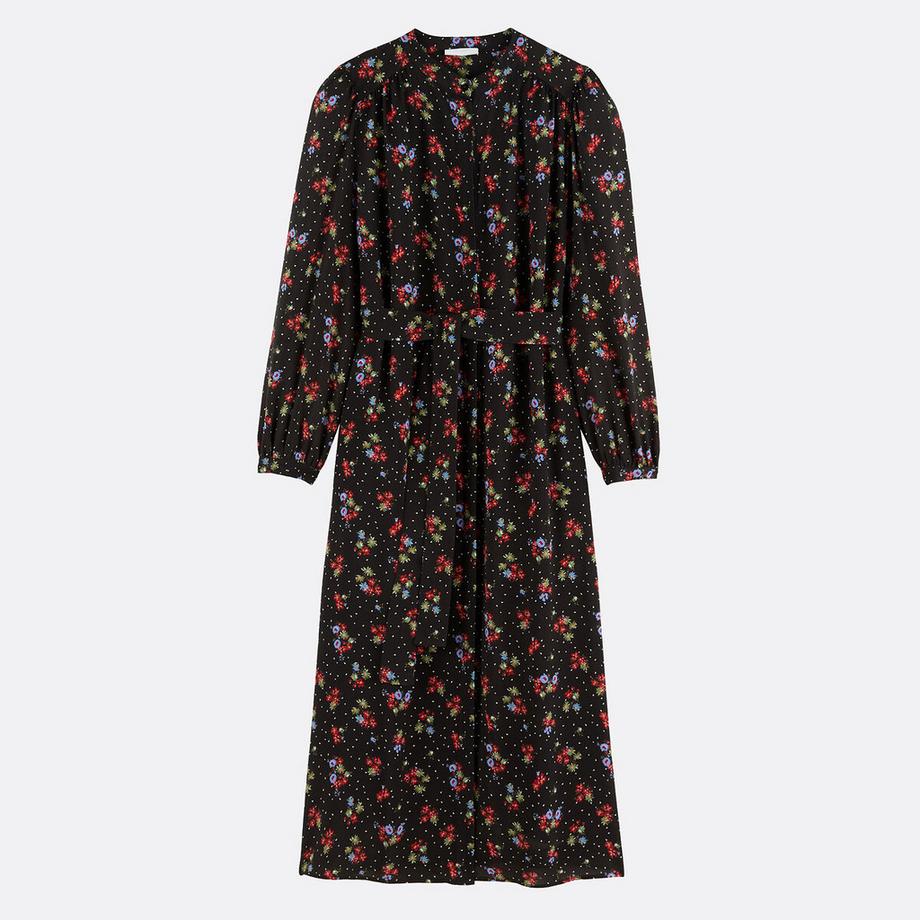 La Redoute Collections Robe longue imprimé floral à manches longues  