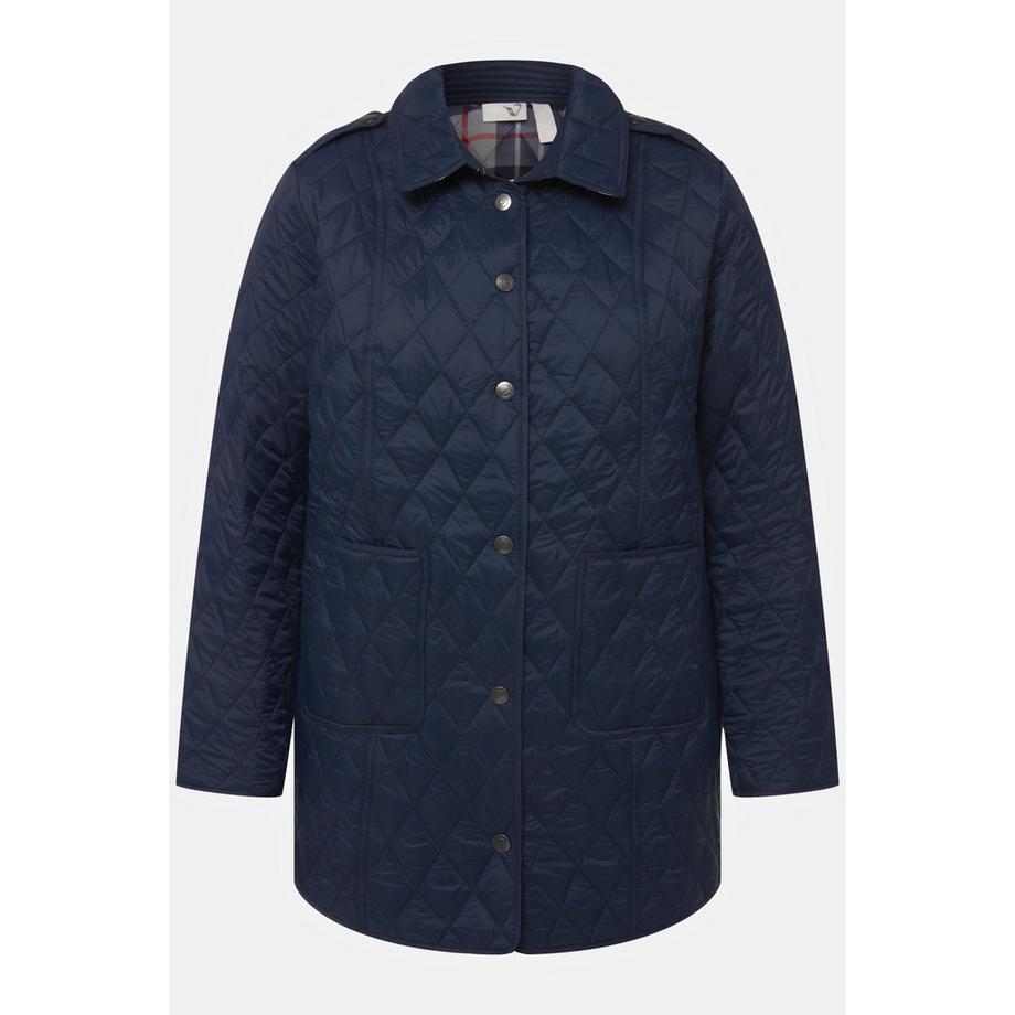 Ulla Popken Steppjacke Slim Fit Hemdkragen  