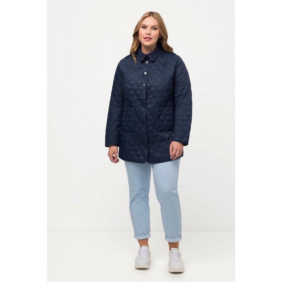 Ulla Popken Steppjacke Slim Fit Hemdkragen  