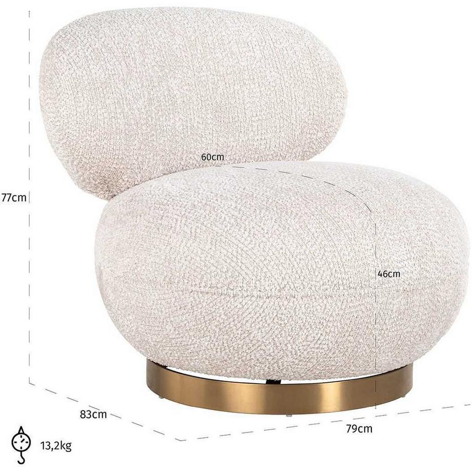 mutoni Drehsessel Jace lovely cream  