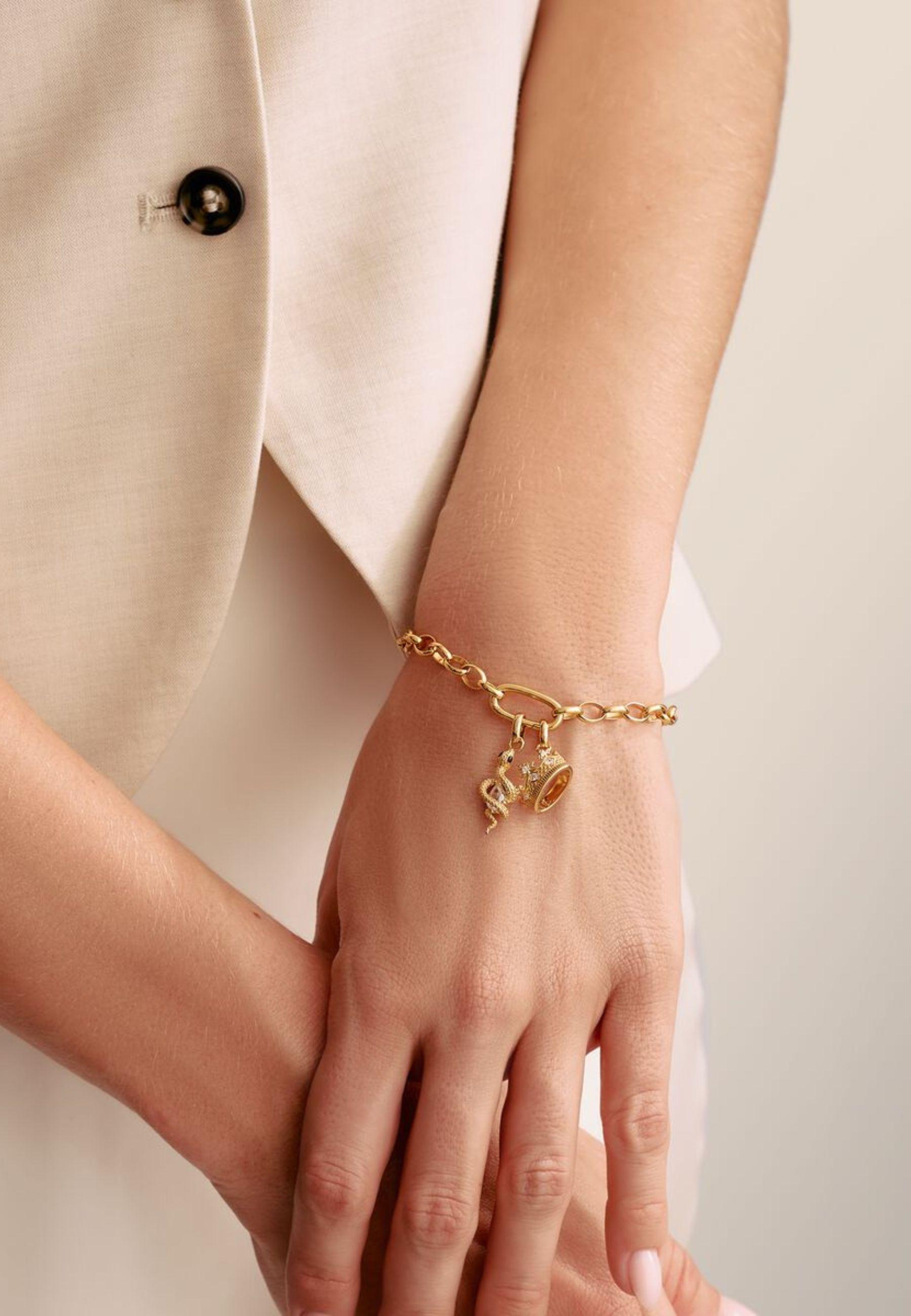 Thomas Sabo  Charm-Anhänger Schlange mit Stein Connect Veret 