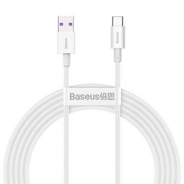 Baseus 2m USB-A zu USB-C Kabel Weiss
