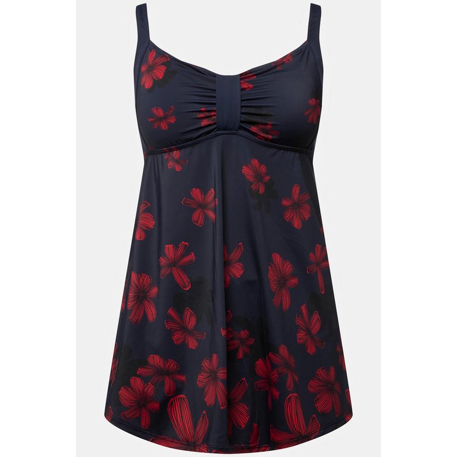 Ulla Popken Robe de bain Fleurs Bonnets souples Bretelles ajustables  