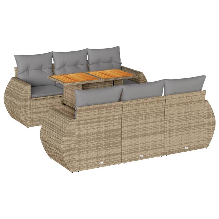 set di divani da giardino Polirattan