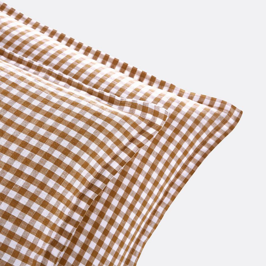 La Redoute Intérieurs Acélie Taie d'Oreiller Vichy Bronze  