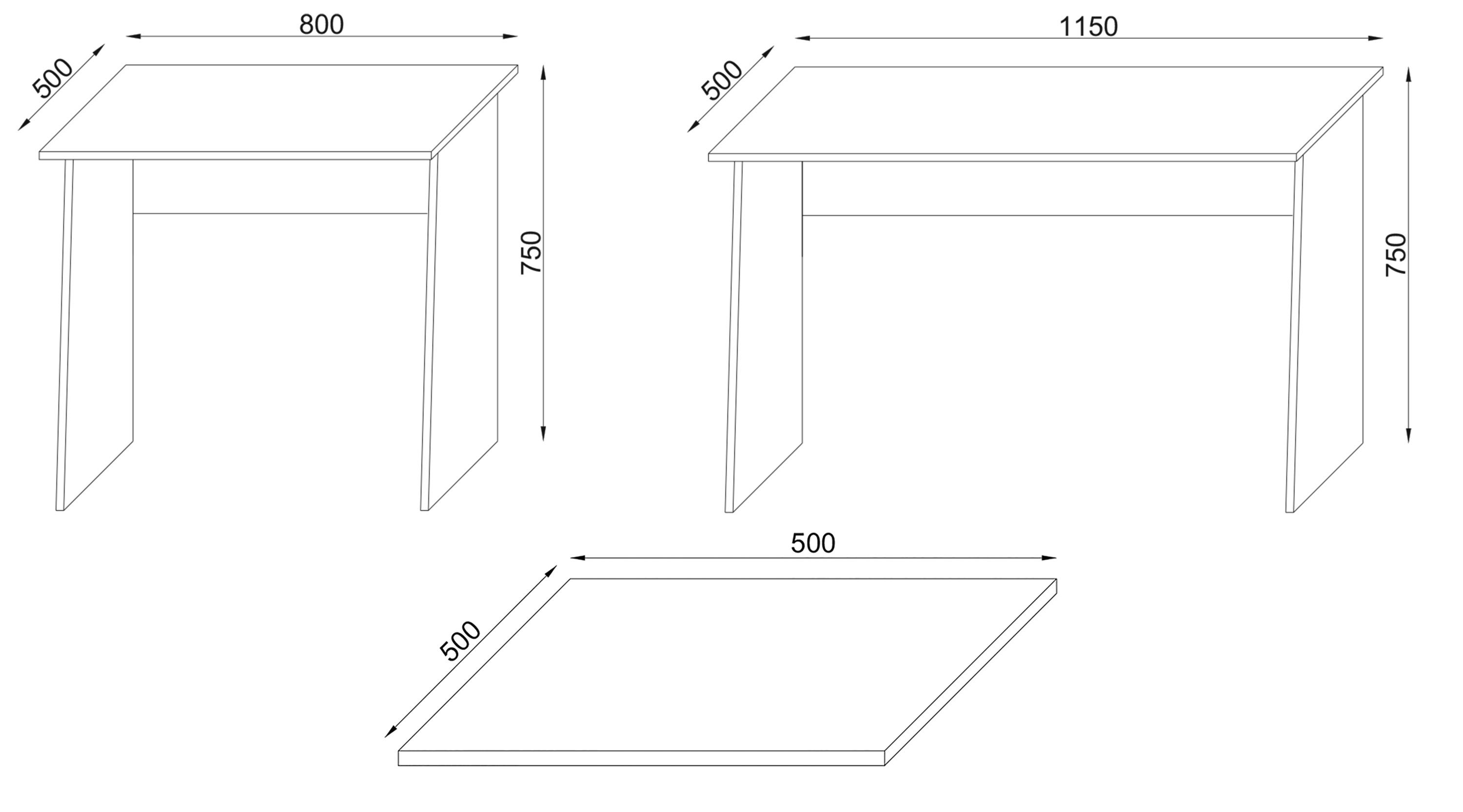 VCM Computertisch | Eckschreibtisch | Maße Gesamtset ca. H. 74 x B. 135 x T. 105 cm | stylische Seitenteile | Schreibtisch – Masola  