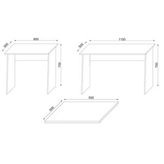 VCM Computertisch | Eckschreibtisch | Maße Gesamtset ca. H. 74 x B. 135 x T. 105 cm | stylische Seitenteile | Schreibtisch – Masola  