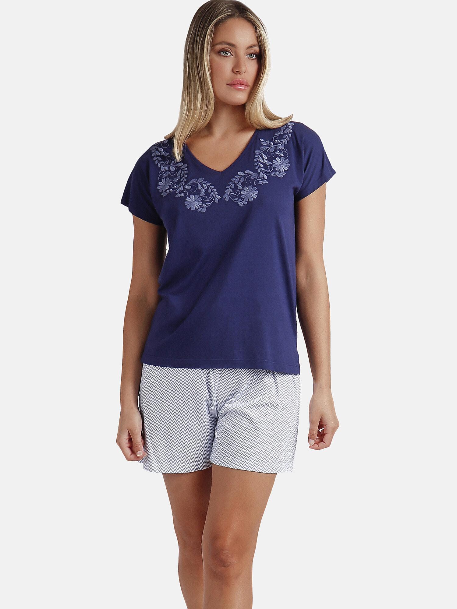 Admas  Pyjama short t-shirt Blue And Bleu Mod 