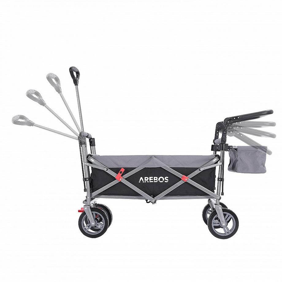 Arebos  Bollerwagen mit Dach | Handwagen | Transportkarre | Gerätewagen 