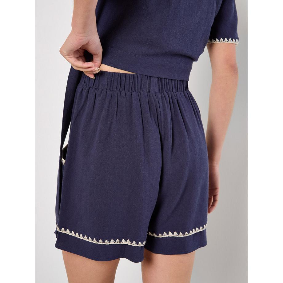 APRICOT Shorts aus Leinenmischung mit Nahtdetail  