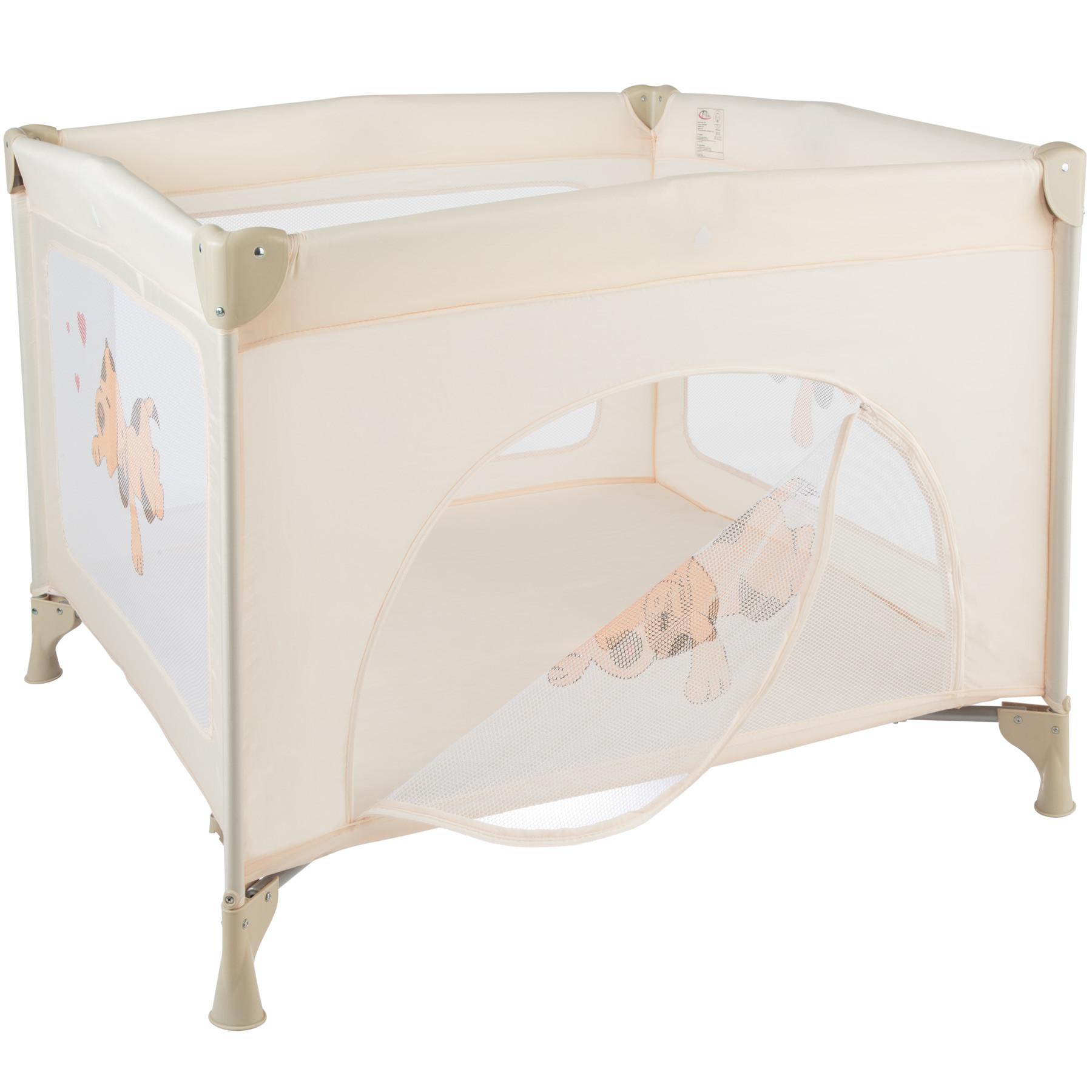 Tectake  Parc Bébé, Lit de voyage Pliant Tommy Junior 105x105x78cm 