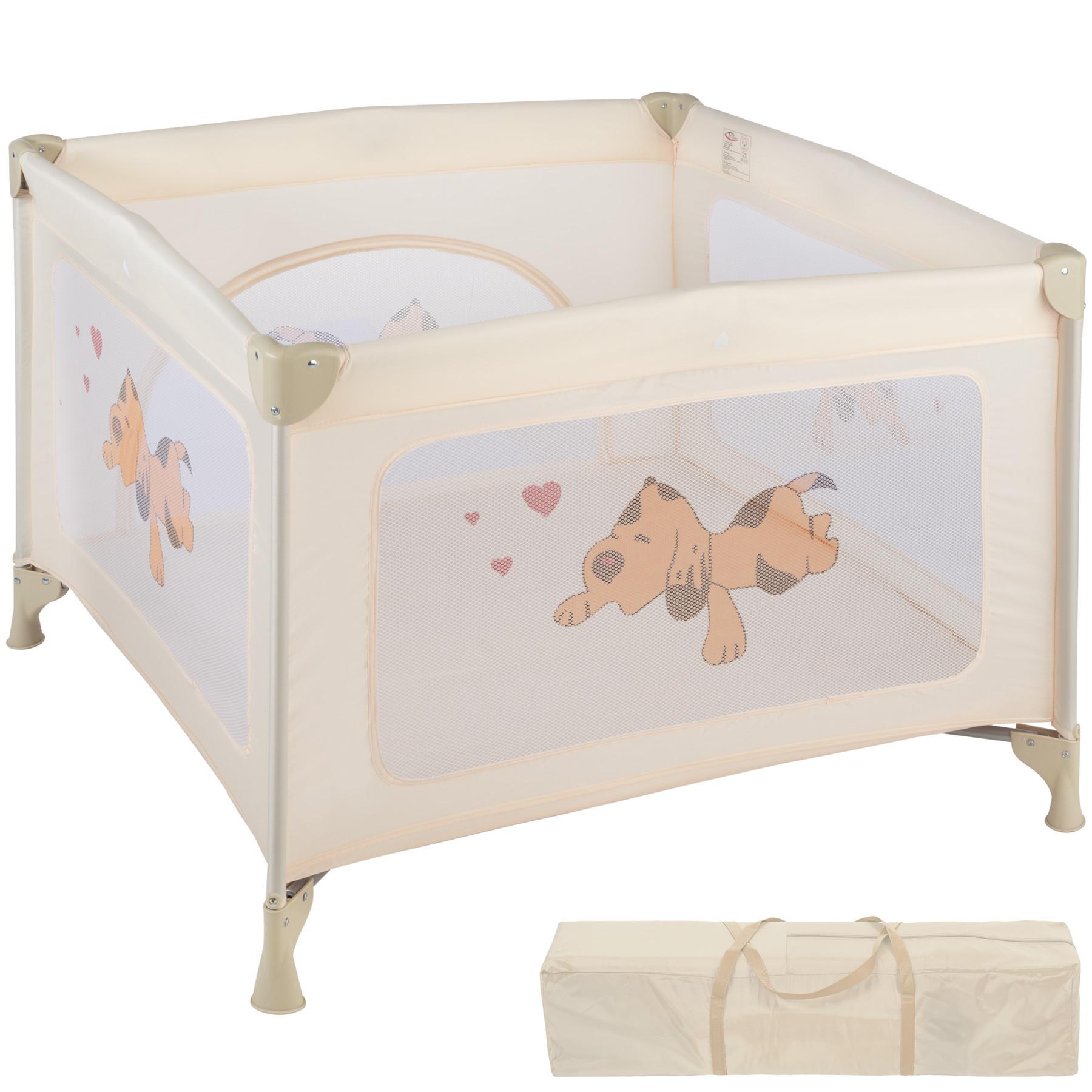 Tectake  Parc Bébé, Lit de voyage Pliant Tommy Junior 105x105x78cm 