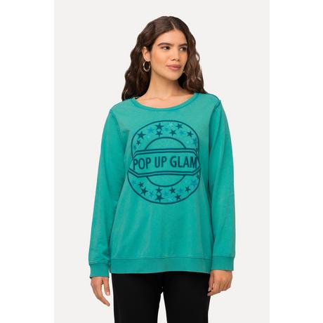 Ulla Popken  Sweatshirt, Statement-Stickerei, Rundhals, Langarm 