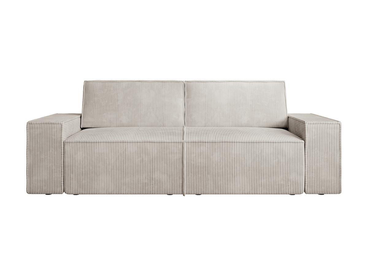 Vente-unique Sofa 3-Sitzer - Cord - Beige - AMELIA  