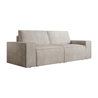 Vente-unique Sofa 3-Sitzer - Cord - Beige - AMELIA  