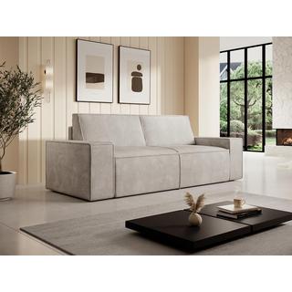 Vente-unique Sofa 3-Sitzer - Cord - Beige - AMELIA  