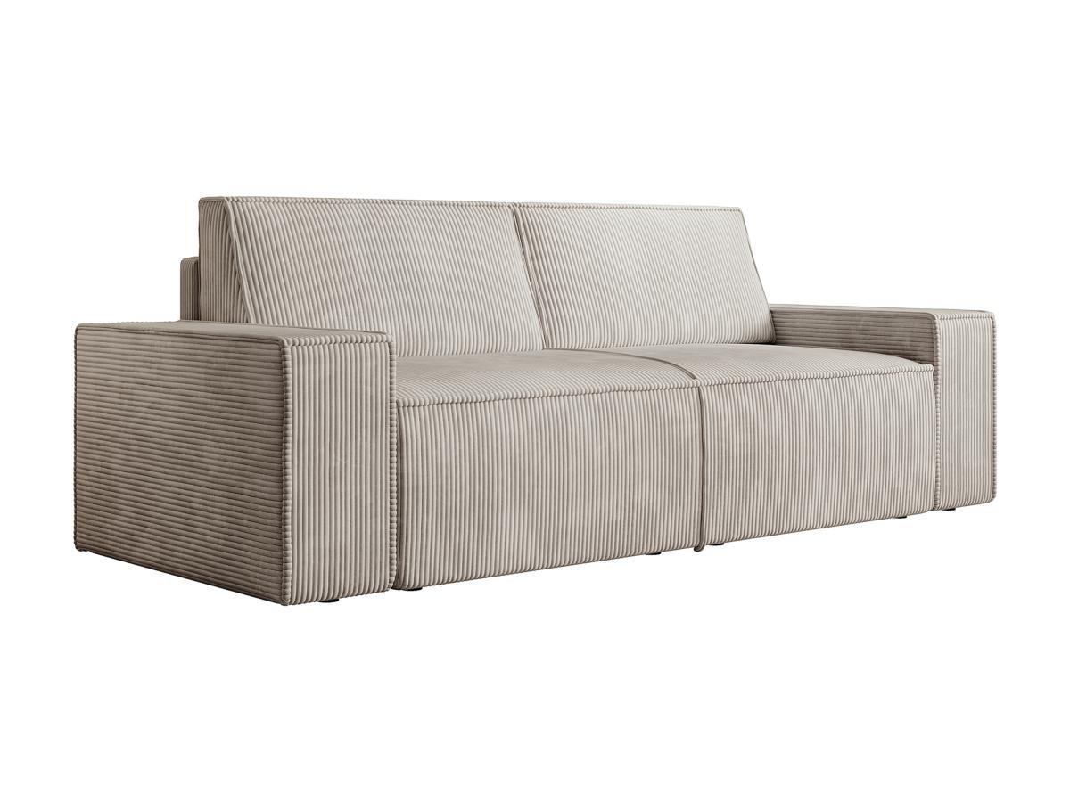 Vente-unique Sofa 3-Sitzer - Cord - Beige - AMELIA  