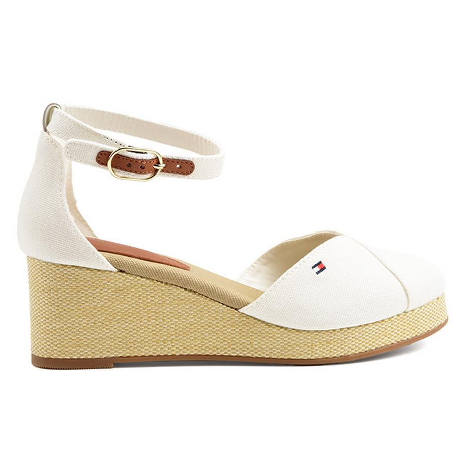 TOMMY HILFIGER Flag Closed Toe Mid Wedge Espadrille  