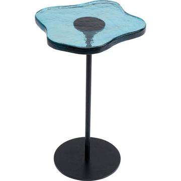Table d'appoint Lava bleu ronde 30