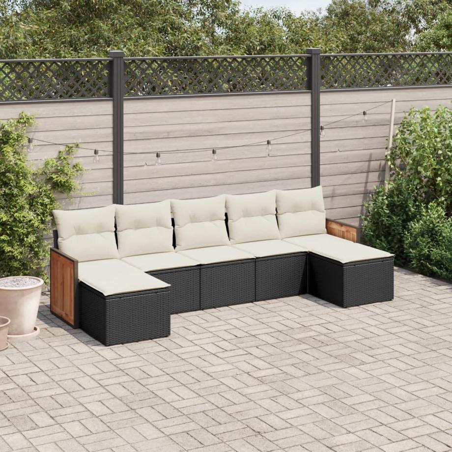 VidaXL set divano da giardino Polirattan  