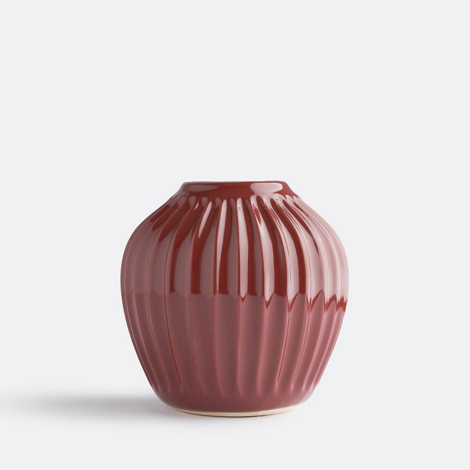 Vase strié en céramique H15 cm Estria