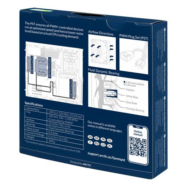 Arctic Cooling  F12 PWM PST Case per computer Ventilatore 12 cm Nero 1 pz 