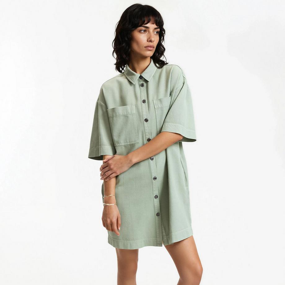 Kurzärmeliges Hemdblusenkleid