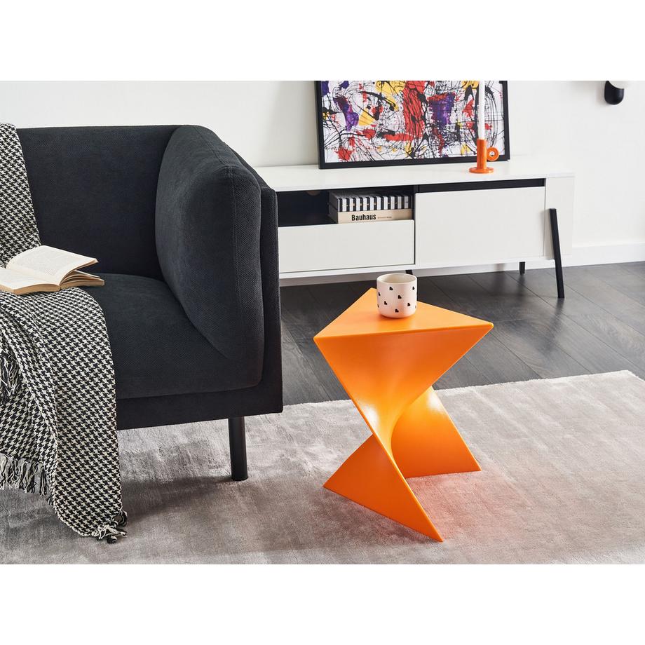 Beliani Table d'appoint en Matière synthétique Rétro PECOS  