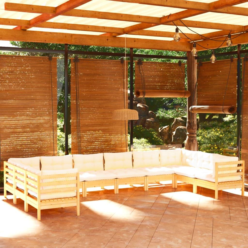 VidaXL Salon de jardin bois  